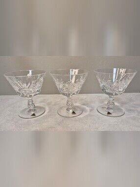 Vintage Cristal d’Arques France Lead Crystal Coupe Glasses – Set of 3